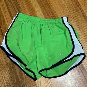 Small, green, Nike tempo short